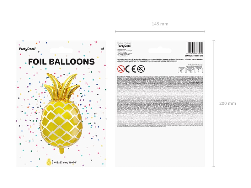 Ananas Helium Ballon 63 cm