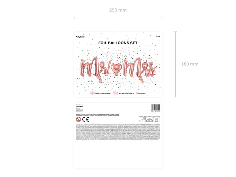 Mr Mrs Helium Ballon - 125 cm