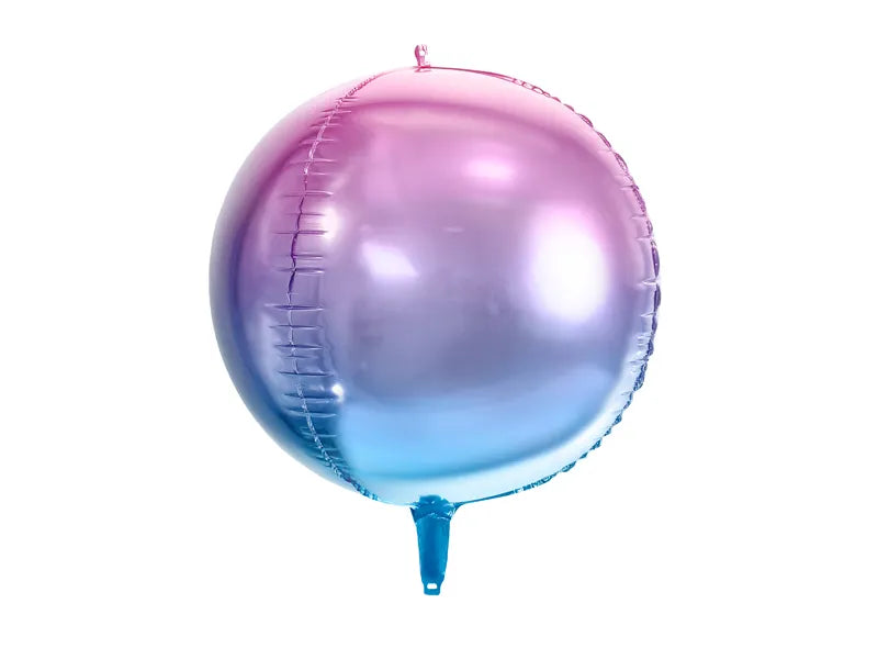 Ronde Helium Ballon Paars & Blauw 35 cm