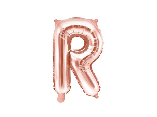 Letter Ballon R Rose Goud - 35 cm