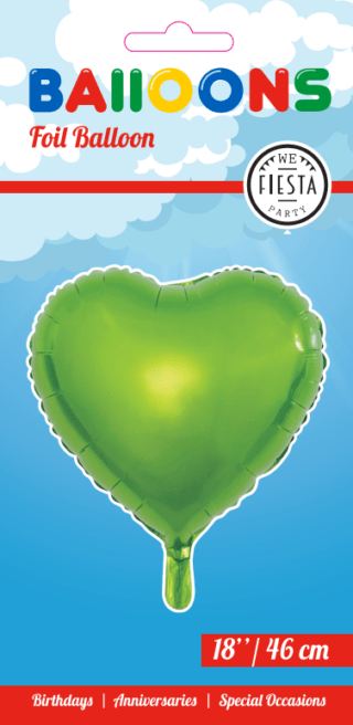 Helium Ballon Hart - Licht Groen - 46 cm