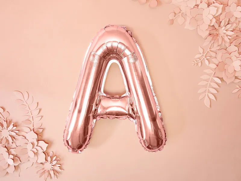 Letter Ballon A Rose Goud - 35 cm