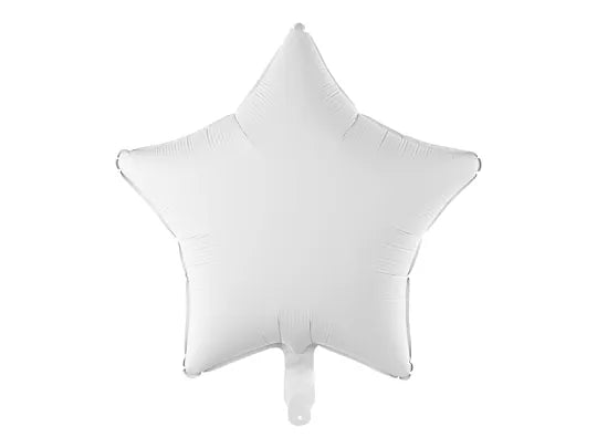 Witte Ster Helium Ballon 48 cm