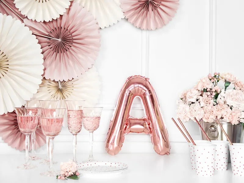 Letter Ballon A Rose Goud - 35 cm