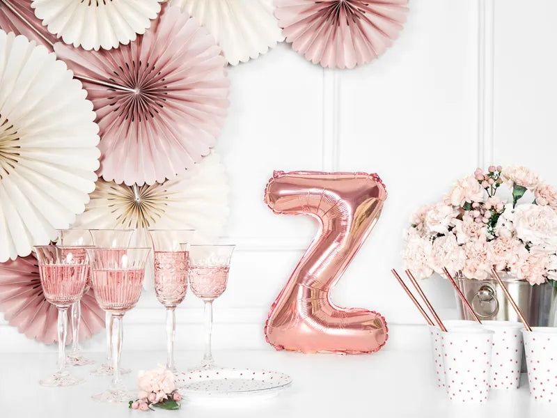 Letter Ballon Z Rose Goud - 35 cm