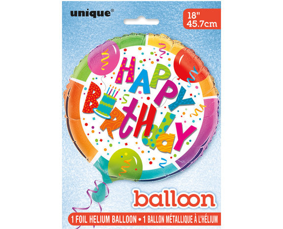 Happy Birthday Taart Helium Ballon - 45 cm