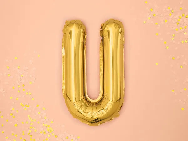 Letter Ballon U Goud - 35 cm