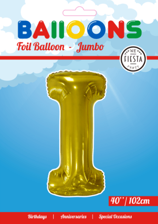 Letter Ballon I Goud 102 cm
