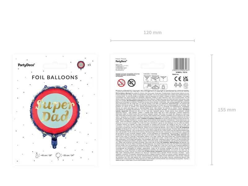Super Dad Helium Ballon 45 cm