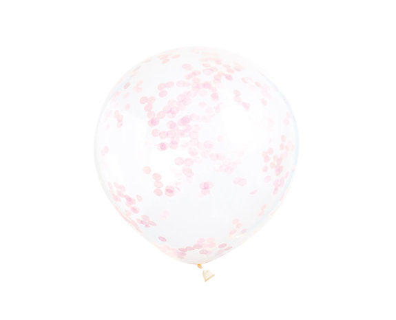 Licht Roze Confetti Ballonnen - 6 stuks - 30,5 cm
