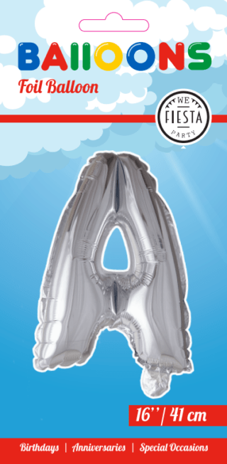 Letter Ballon A - Zilver - 41 cm