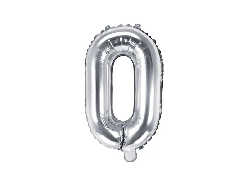 Letter Ballon O Zilver - 35 cm