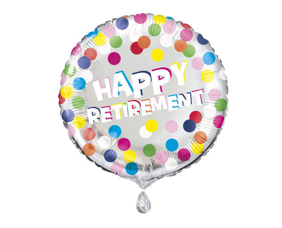 Happy Retirement Helium Ballon Gekleurd - 45 cm