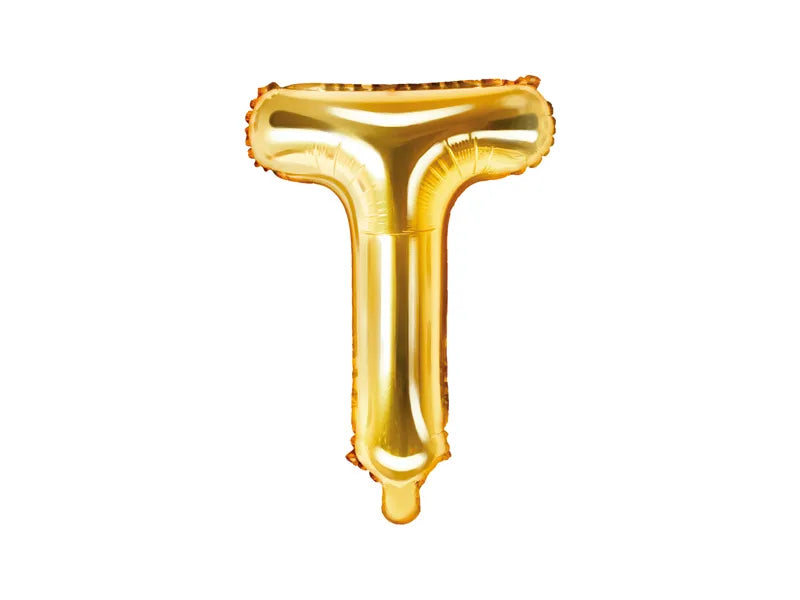 Letter Ballon T Goud - 35 cm