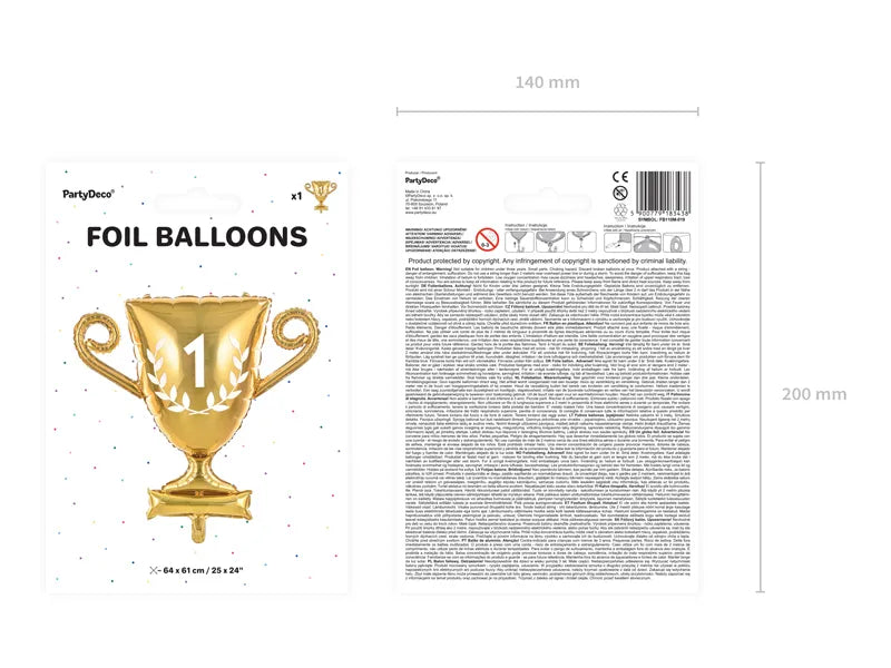 Kampioensbeker Helium Ballon 64 cm