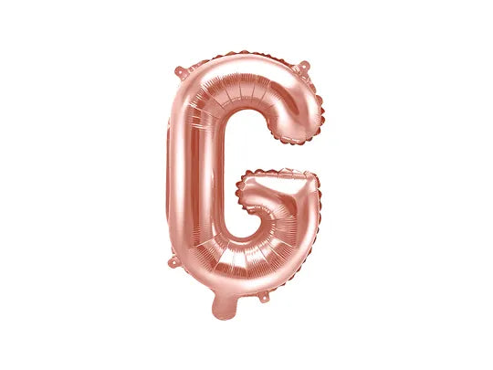 Letter Ballon G Rose Goud - 35 cm