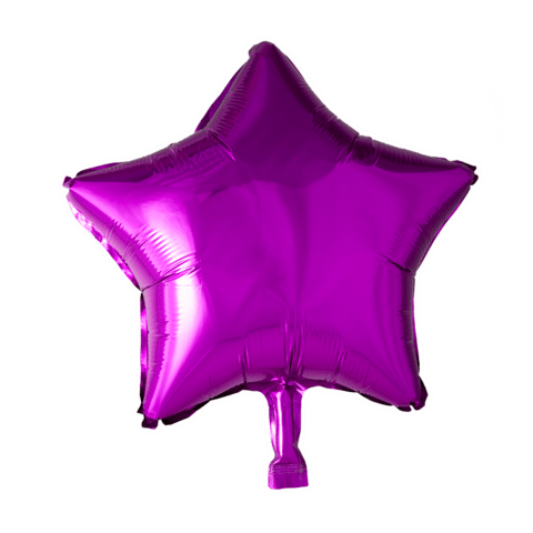Ster Paars Helium Ballon - 46 cm