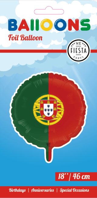 Portugese Vlag Helium Ballon - 45 cm