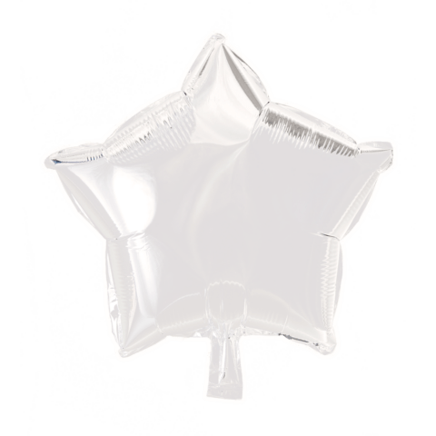 Ster Wit Helium Ballon - 46 cm