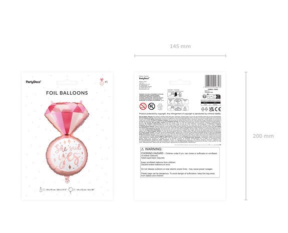She Said Yes Helium Ballon 72 cm