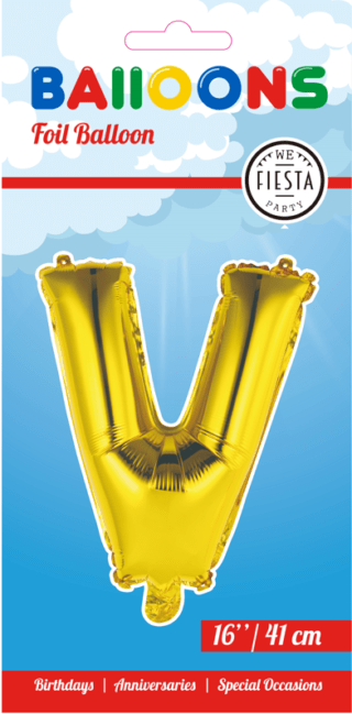 Letter Ballon V - Goud - 41 cm