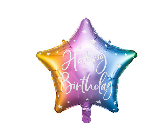 Happy Birthday Ster Helium Ballon 40 cm