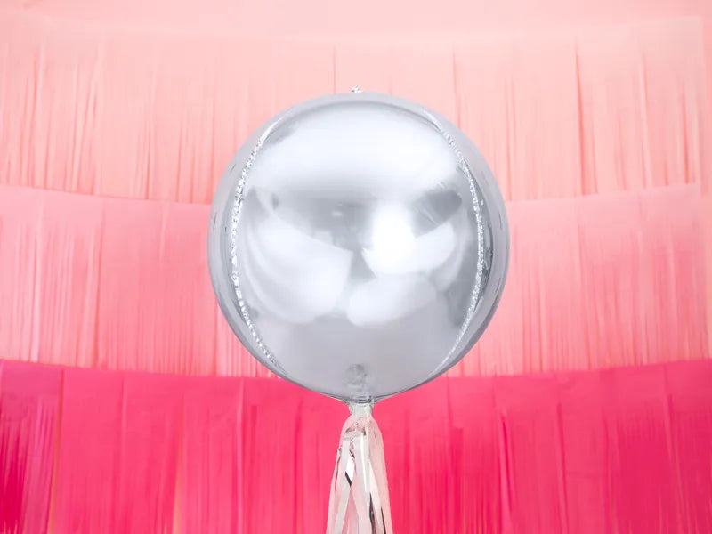 Ronde Helium Ballon Zilver 40 cm