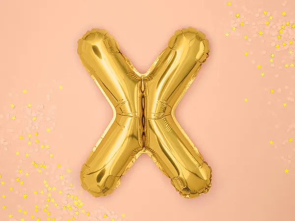 Letter Ballon X Goud - 35 cm