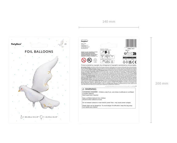 Duif Helium Ballon 100 cm
