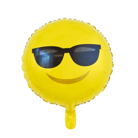 Emoji Zonnebril Helium Ballon - Gevuld Met Helium - 45 cm