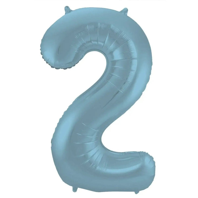 2 Jaar Pastelblauw Hartjes Tros - Ballonnenshop.nl