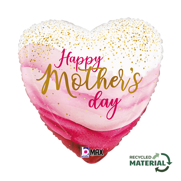Happy Mother's Day Pretty Pink Helium Ballon - Gevuld Met Helium - 46 cm