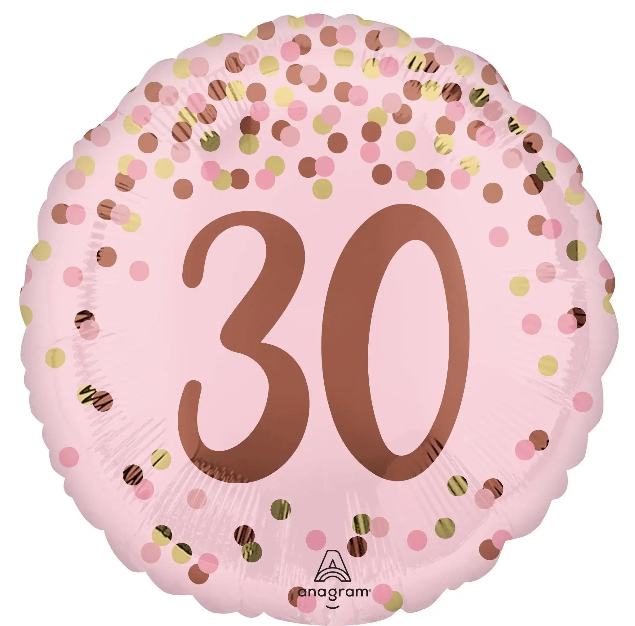30 Jaar Folie Ballon Roze - 46 cm - Ballonnenshop.nl