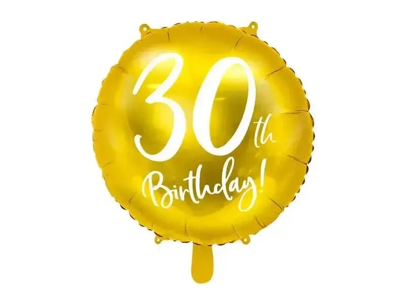 30th Birthday Folie Ballon Goud 45 cm - Ballonnenshop.nl
