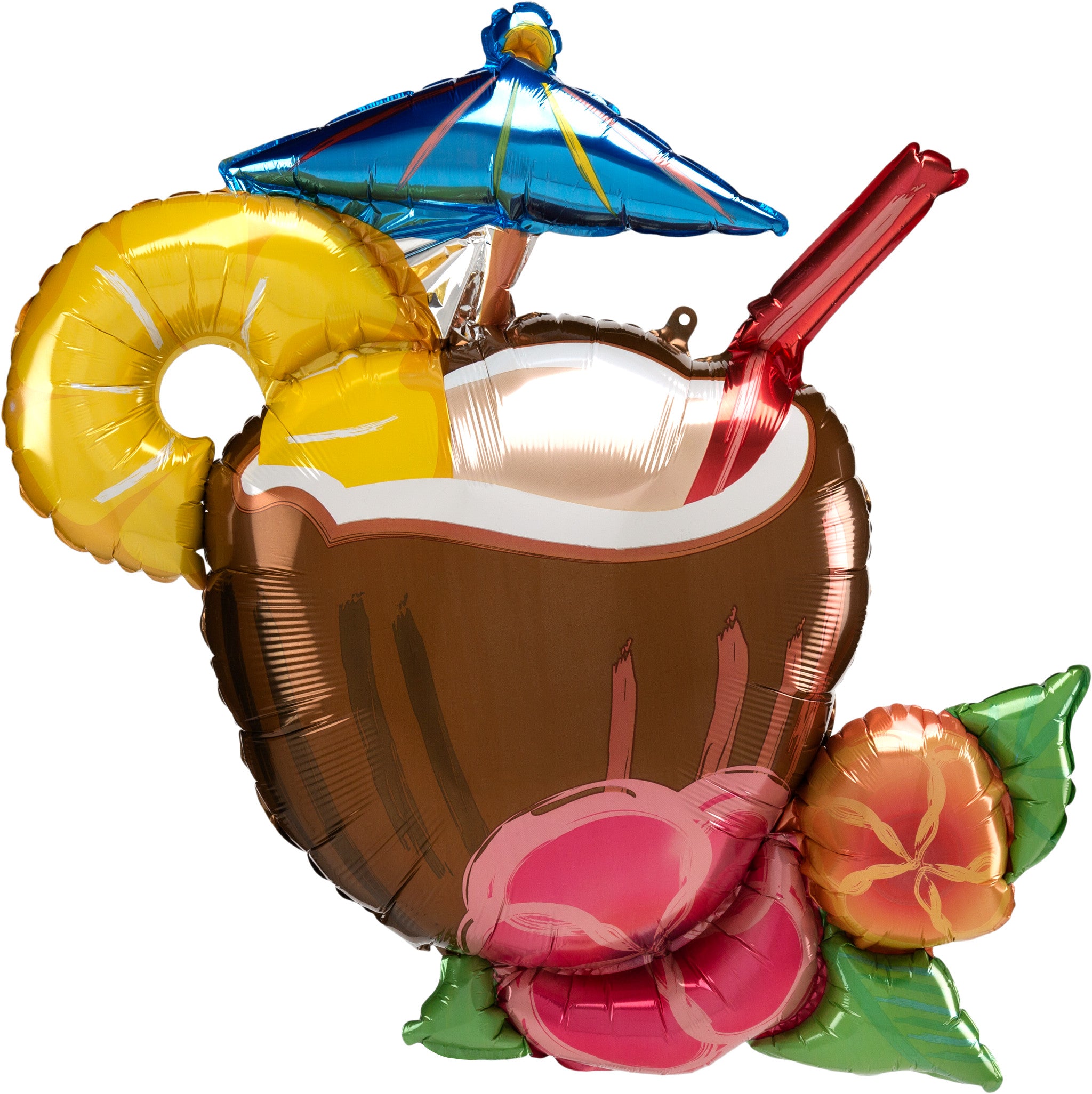 Kokosnoot Cocktail - Pina Colada - Helium Ballon - Gevuld Met Helium - 76cm