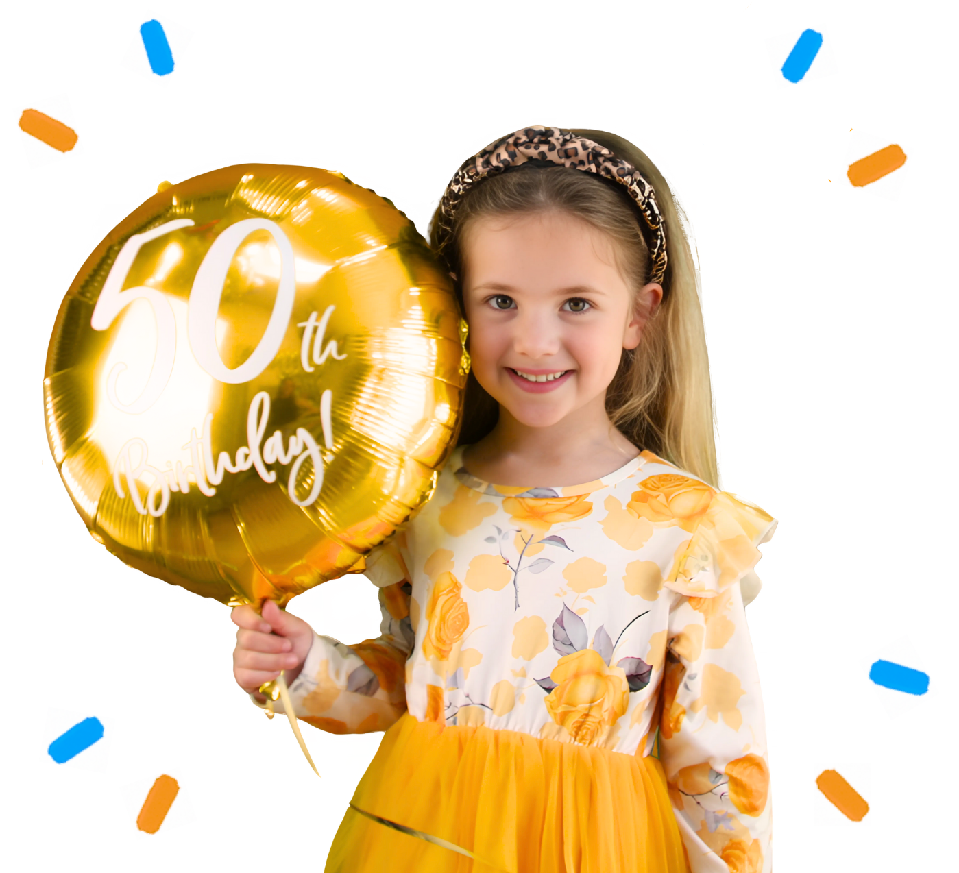 50th Birthday Helium Ballon Goud - Gevuld Met Helium - 45 cm