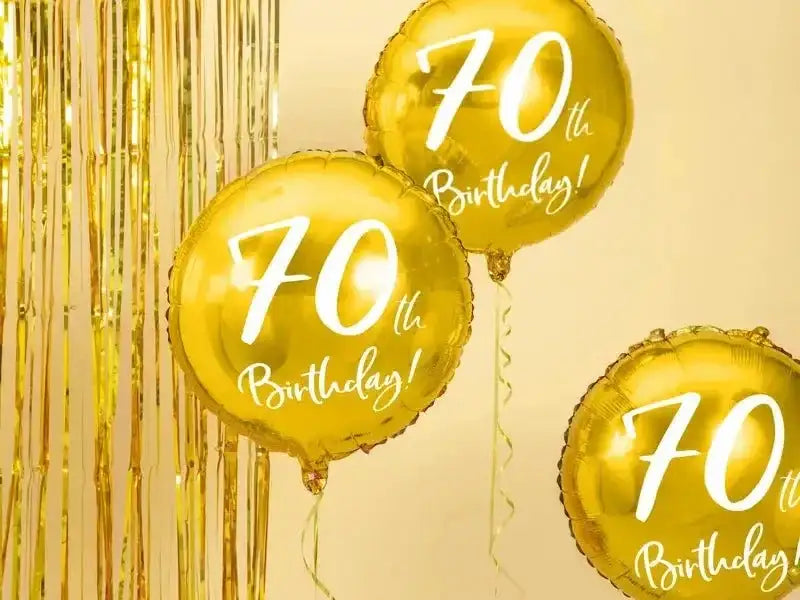70th Birthday Folie Ballon Goud 45 cm - Ballonnenshop.nl