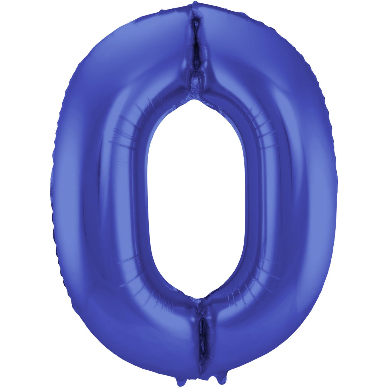 Cijfer Ballon 0 - Mat Blauw - 86 cm
