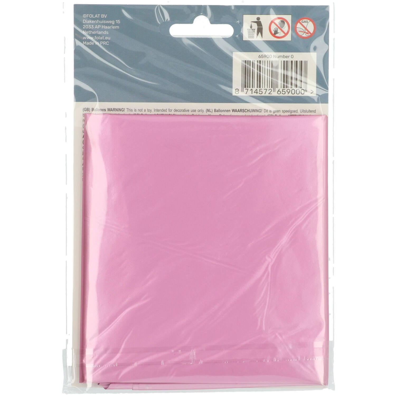 Cijfer Ballon 0 - Mat Roze - 86 cm