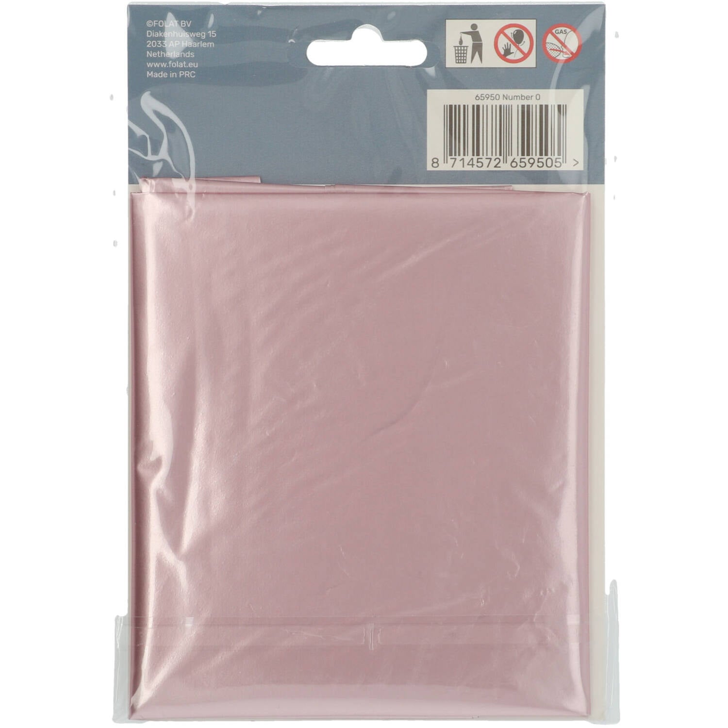 Cijfer Ballon 0 - Pastel Roze - 86 cm