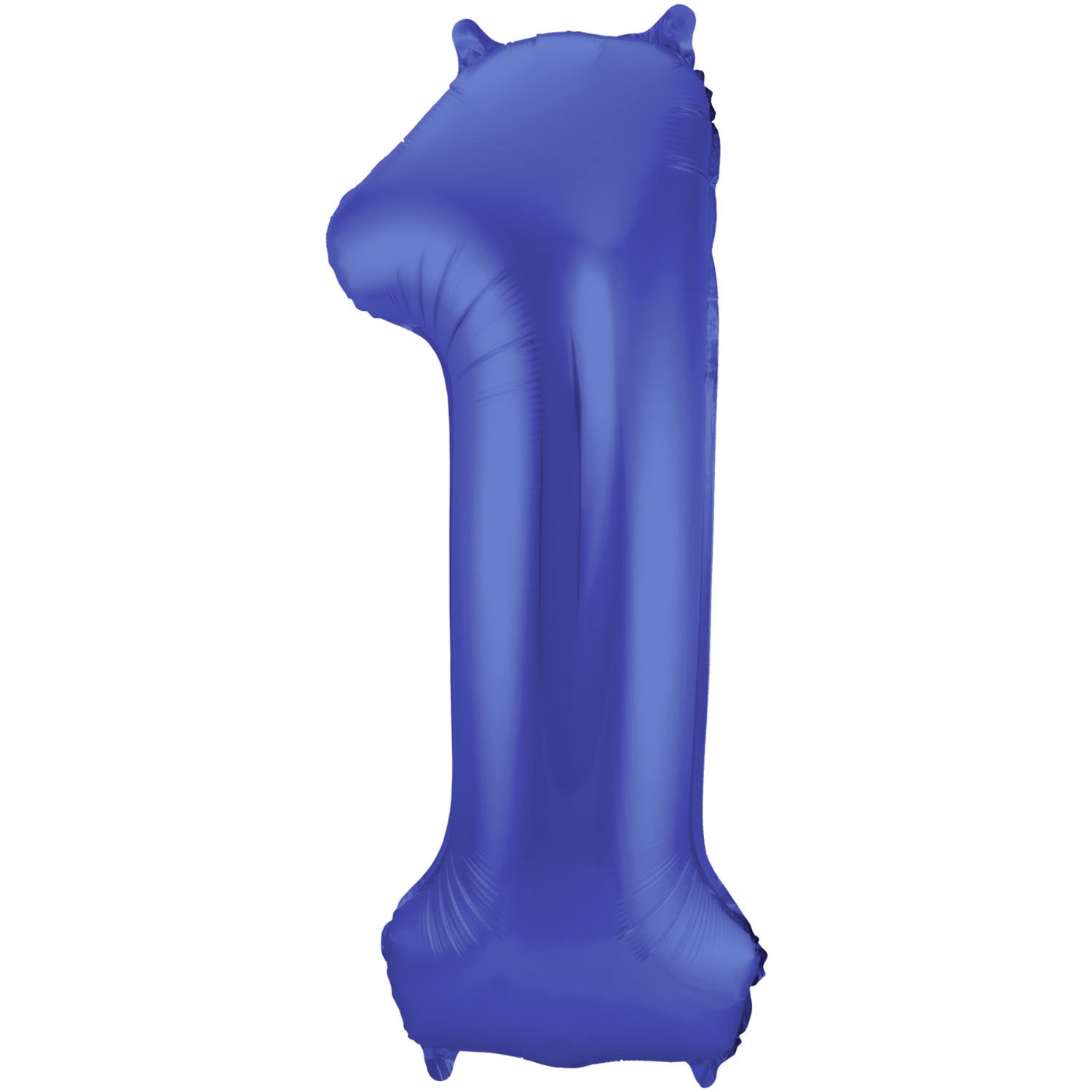 Cijfer Ballon 1 - Mat Blauw - 86 cm