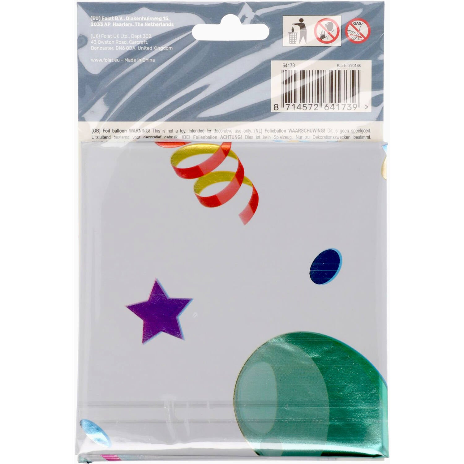Cijfer Ballon 3 - Joyful Party - 86 cm