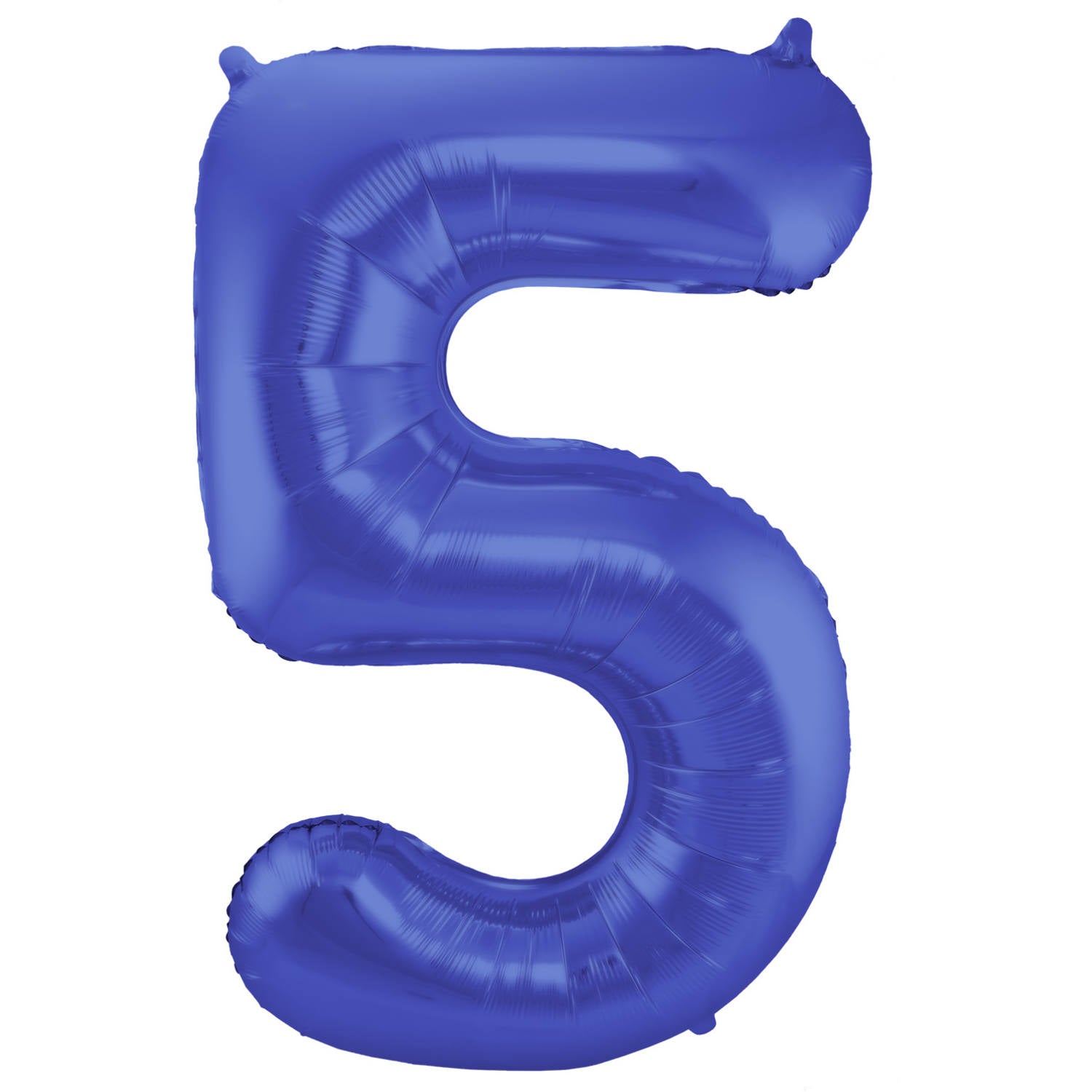 Cijfer Ballon 5 - Mat Blauw - 86 cm