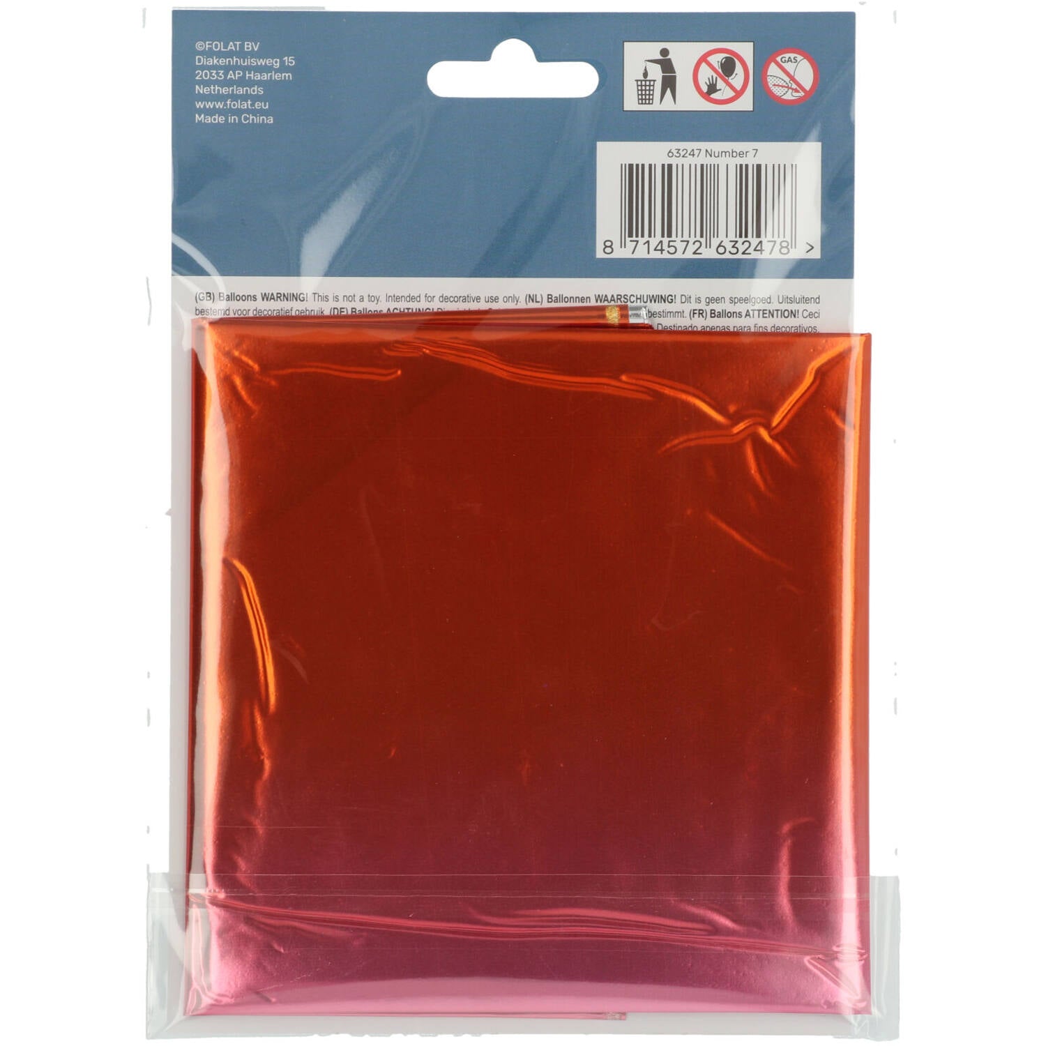 Cijfer Ballon 7 - Yummy Gummy - 86 cm