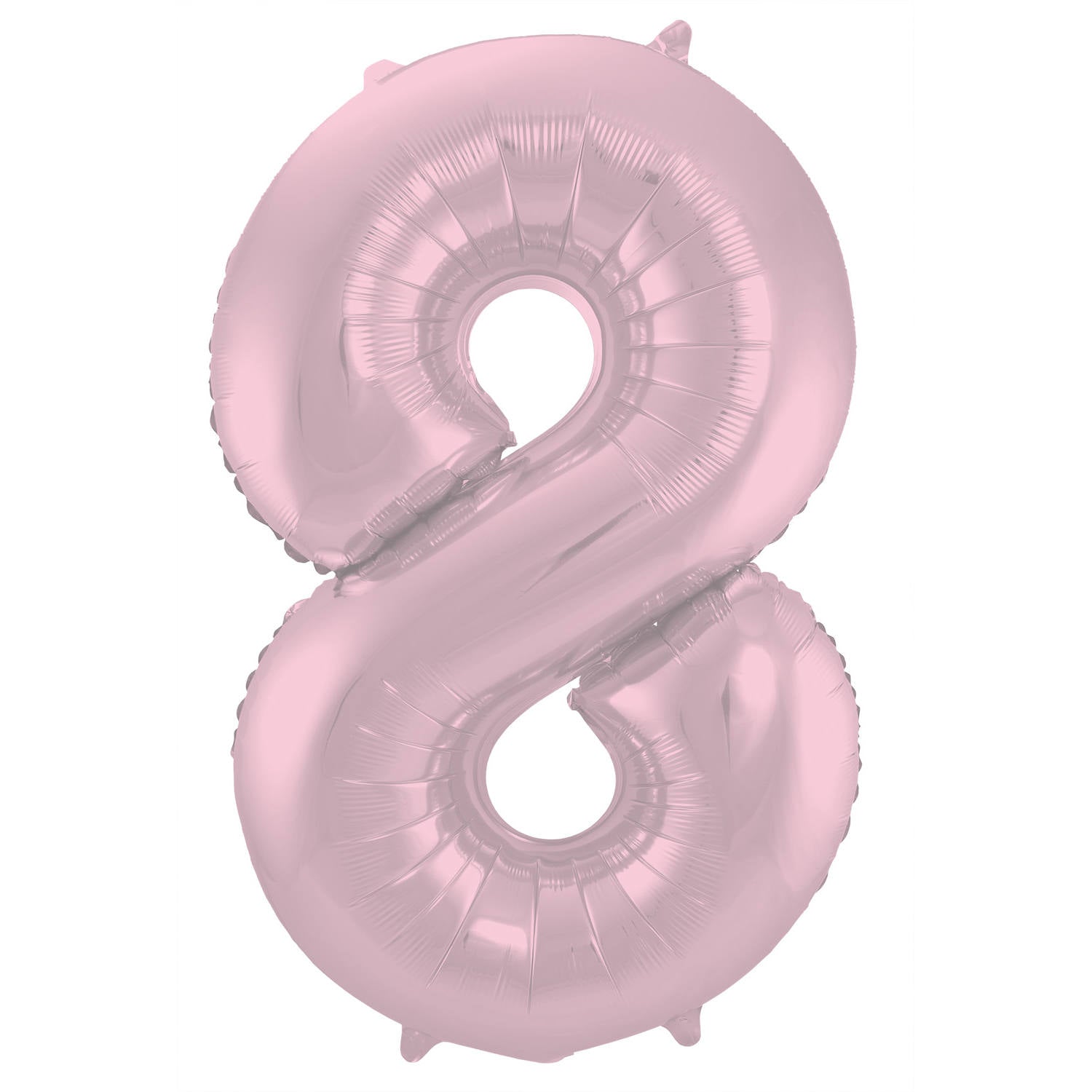 Cijfer Ballon 8 - Pastel Roze - 86 cm