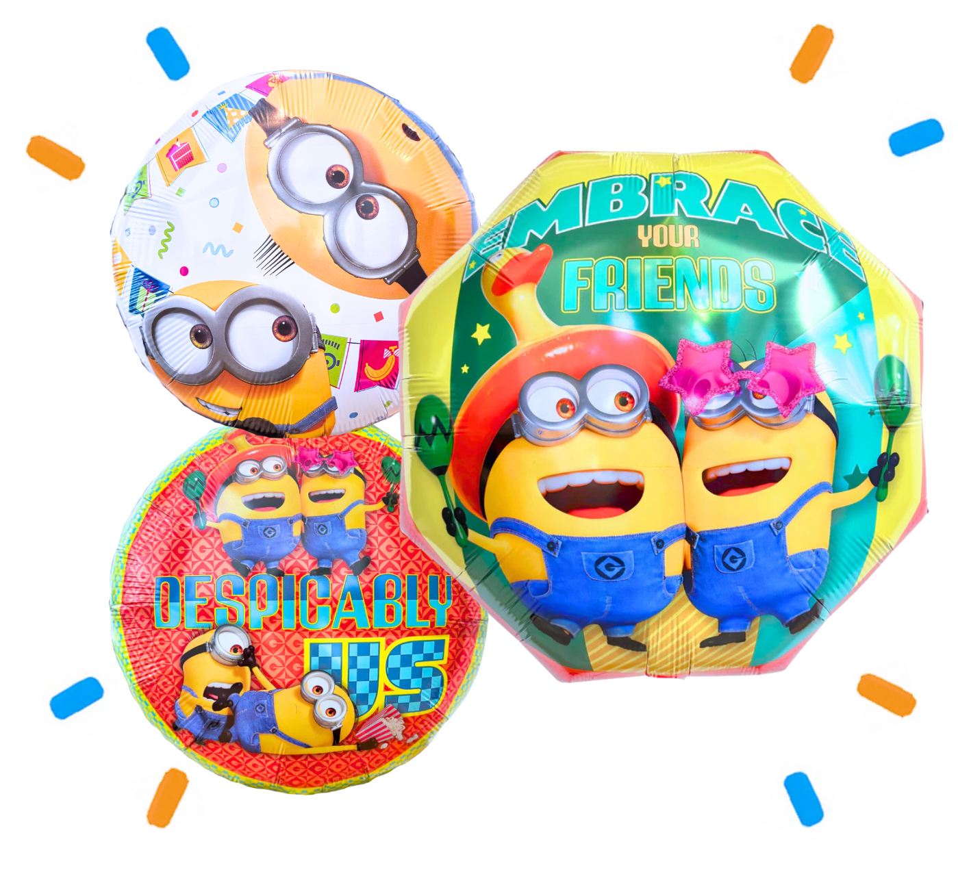 Embrace Your Friends Minion Trosje - Gevuld Met Helium - 46 cm