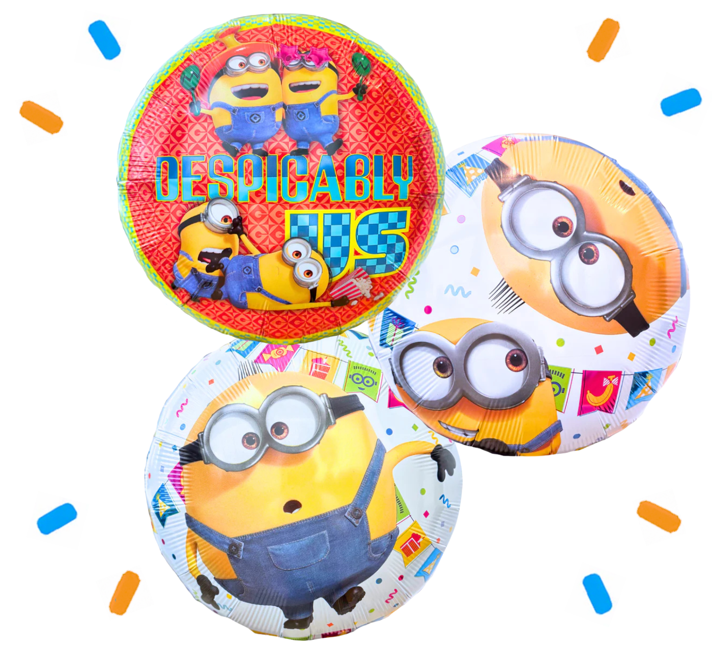Minion Trosje Geel/Wit/Rood - Gevuld Met Helium - 46 cm