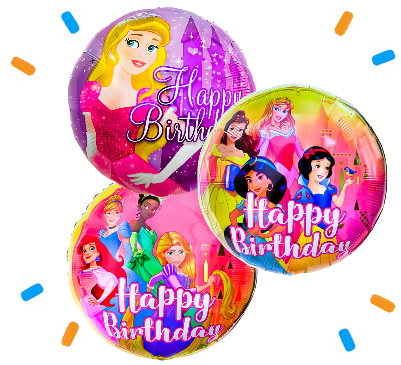 Disney Prinsessen Happy Birthday Trosje - Gevuld Met Helium - 46 cm