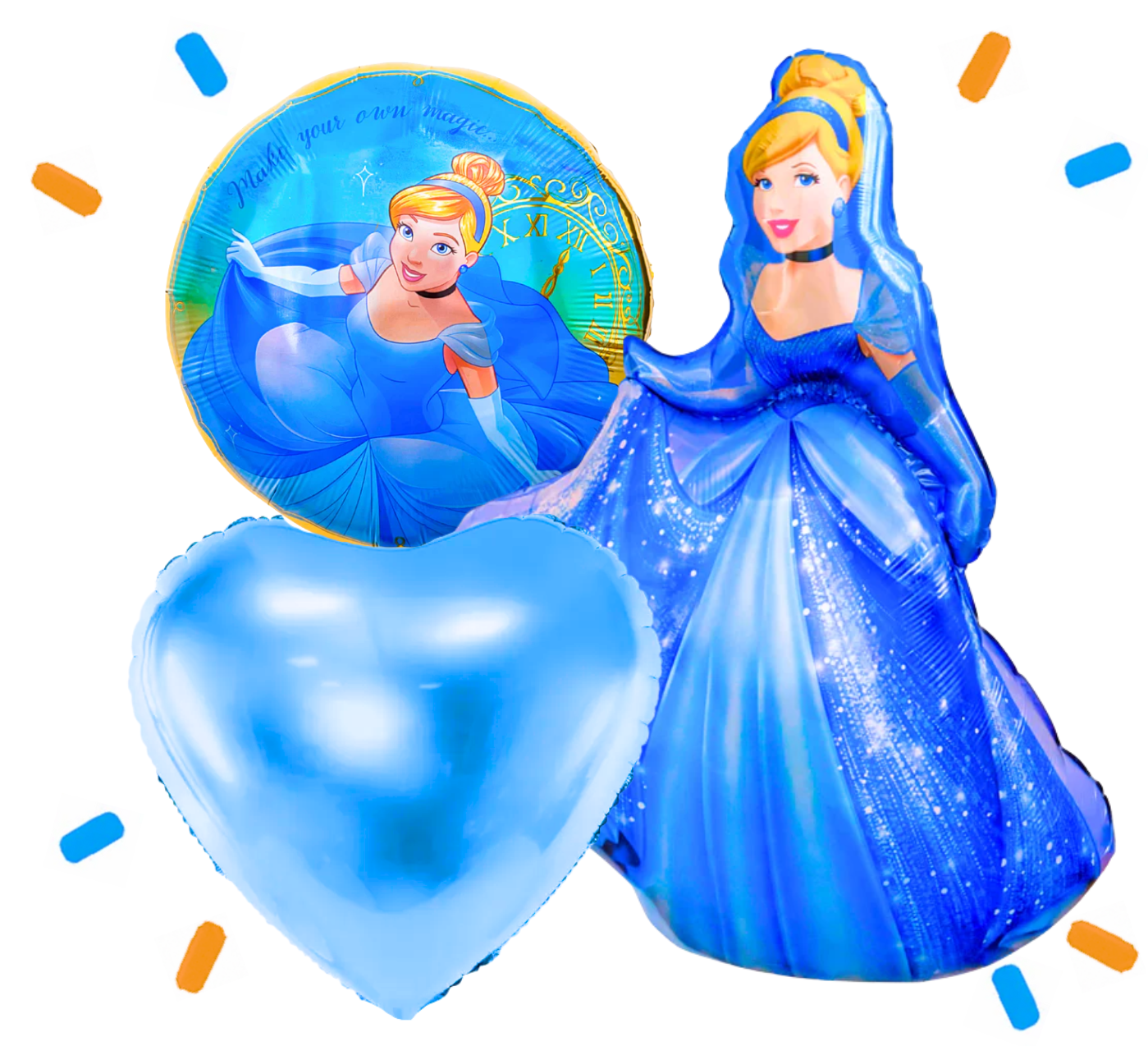 Assepoester Disney Prinses Trosje - Gevuld Met Helium - 84 cm