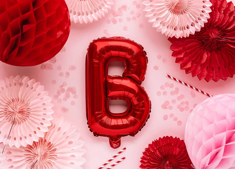 Letter Ballon B Rood - 35 cm